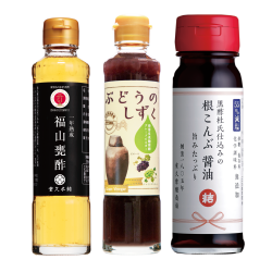 【送料無料】1年甕酢、ざくろ甕酢、旨だし酢極185ｍｌ×3本ギフトセット